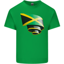 Curled Jamaican Flag Jamaica Day Football Kids T-Shirt Childrens Irish Green