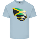 Curled Jamaican Flag Jamaica Day Football Kids T-Shirt Childrens Light Blue