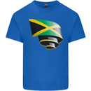 Curled Jamaican Flag Jamaica Day Football Kids T-Shirt Childrens Royal Blue