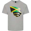 Curled Jamaican Flag Jamaica Day Football Kids T-Shirt Childrens Sports Grey