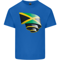 Curled Jamaican Flag Jamaica Day Football Mens Cotton T-Shirt Tee Top Royal Blue