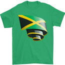 Curled Jamaican Flag Jamaica Day Football Mens T-Shirt 100% Cotton Irish Green