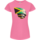 Curled Jamaican Flag Jamaica Day Football Womens Petite Cut T-Shirt Azalea