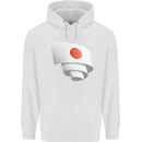 Curled Japan Flag Japanese Day Football Childrens Kids Hoodie White