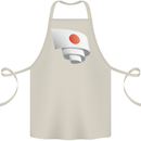 Curled Japan Flag Japanese Day Football Cotton Apron 100% Organic Natural