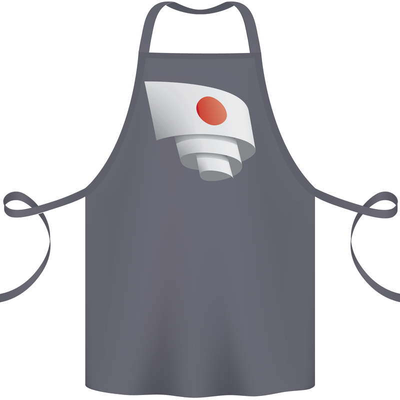 Curled Japan Flag Japanese Day Football Cotton Apron 100% Organic Steel