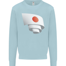 Curled Japan Flag Japanese Day Football Kids Sweatshirt Jumper Light Blue