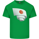 Curled Japan Flag Japanese Day Football Kids T-Shirt Childrens Irish Green
