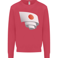Curled Japan Flag Japanese Day Football Mens Sweatshirt Jumper Heliconia