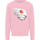 Curled Japan Flag Japanese Day Football Mens Sweatshirt Jumper Light Pink