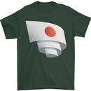 Curled Japan Flag Japanese Day Football Mens T-Shirt 100% Cotton Forest Green