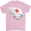 Curled Japan Flag Japanese Day Football Mens T-Shirt 100% Cotton Light Pink