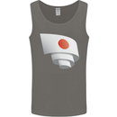Curled Japan Flag Japanese Day Football Mens Vest Tank Top Charcoal