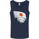 Curled Japan Flag Japanese Day Football Mens Vest Tank Top Navy Blue
