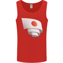 Curled Japan Flag Japanese Day Football Mens Vest Tank Top Red