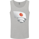 Curled Japan Flag Japanese Day Football Mens Vest Tank Top Sports Grey