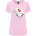 Curled Japan Flag Japanese Day Football Womens Wider Cut T-Shirt Light Pink