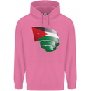Curled Jordan Flag Jordanian Day Football Childrens Kids Hoodie Azalea