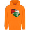 Curled Jordan Flag Jordanian Day Football Childrens Kids Hoodie Orange