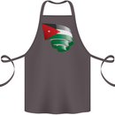 Curled Jordan Flag Jordanian Day Football Cotton Apron 100% Organic Dark Grey