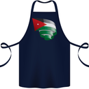 Curled Jordan Flag Jordanian Day Football Cotton Apron 100% Organic Navy Blue