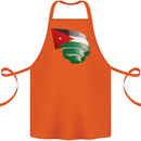 Curled Jordan Flag Jordanian Day Football Cotton Apron 100% Organic Orange