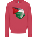 Curled Jordan Flag Jordanian Day Football Kids Sweatshirt Jumper Heliconia