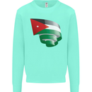 Curled Jordan Flag Jordanian Day Football Kids Sweatshirt Jumper Peppermint
