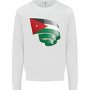 Curled Jordan Flag Jordanian Day Football Kids Sweatshirt Jumper White