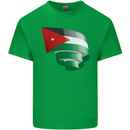 Curled Jordan Flag Jordanian Day Football Kids T-Shirt Childrens Irish Green