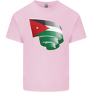 Curled Jordan Flag Jordanian Day Football Kids T-Shirt Childrens Light Pink