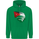 Curled Jordan Flag Jordanian Day Football Mens 80% Cotton Hoodie Irish Green