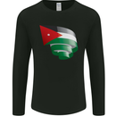 Curled Jordan Flag Jordanian Day Football Mens Long Sleeve T-Shirt Black