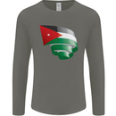 Curled Jordan Flag Jordanian Day Football Mens Long Sleeve T-Shirt Charcoal
