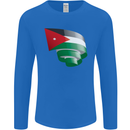 Curled Jordan Flag Jordanian Day Football Mens Long Sleeve T-Shirt Royal Blue