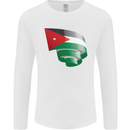 Curled Jordan Flag Jordanian Day Football Mens Long Sleeve T-Shirt White