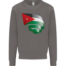 Curled Jordan Flag Jordanian Day Football Mens Sweatshirt Jumper Charcoal