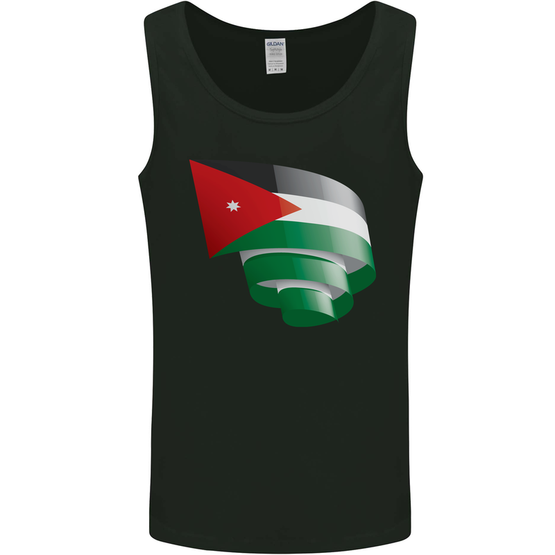 Curled Jordan Flag Jordanian Day Football Mens Vest Tank Top Black