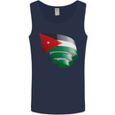 Curled Jordan Flag Jordanian Day Football Mens Vest Tank Top Navy Blue