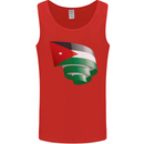 Curled Jordan Flag Jordanian Day Football Mens Vest Tank Top Red