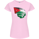 Curled Jordan Flag Jordanian Day Football Womens Petite Cut T-Shirt Light Pink