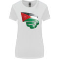 Curled Jordan Flag Jordanian Day Football Womens Wider Cut T-Shirt White