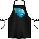 Curled Kazakhstan Flag Kazakh Day Football Cotton Apron 100% Organic Black