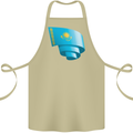 Curled Kazakhstan Flag Kazakh Day Football Cotton Apron 100% Organic Khaki