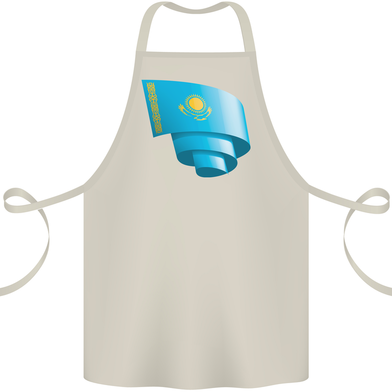 Curled Kazakhstan Flag Kazakh Day Football Cotton Apron 100% Organic Natural