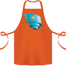 Curled Kazakhstan Flag Kazakh Day Football Cotton Apron 100% Organic Orange