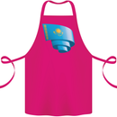 Curled Kazakhstan Flag Kazakh Day Football Cotton Apron 100% Organic Pink