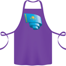 Curled Kazakhstan Flag Kazakh Day Football Cotton Apron 100% Organic Purple