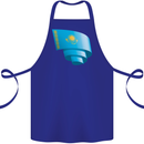 Curled Kazakhstan Flag Kazakh Day Football Cotton Apron 100% Organic Royal Blue