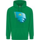 Curled Kazakhstan Flag Kazakh Day Football Mens 80% Cotton Hoodie Irish Green